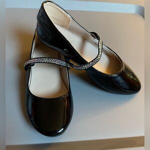 Children’s Place Girls’ Dress Jewel  Strap Patent Leather Shoes Size 13 Black MJ